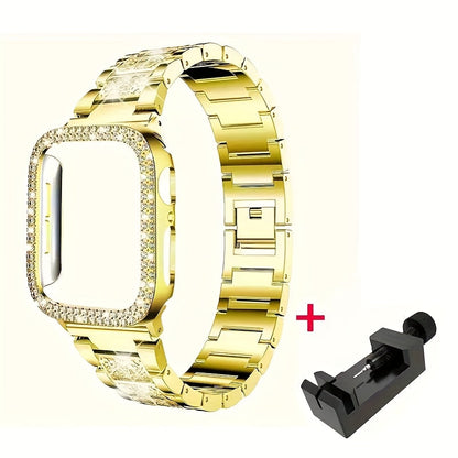 Diamond Apple Watch Case & Strap Set for an Everyday Personal Care Routine, with the Listed Configuration