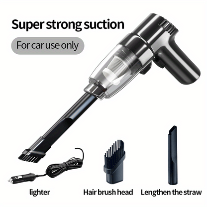 Corded Handheld Car Vacuum Cleaner with 3KPa Source Rating, 3m Power Cord, Brush and Crevice Nozzles in Five Colors