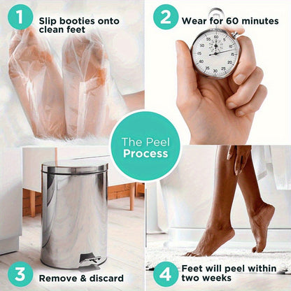 Foot Peel Mask Exfoliating Socks Dead Skin Remover Moisturizing Firming Brightening Hypoallergenic Peeling Treatment for Dry Cracked Heels
