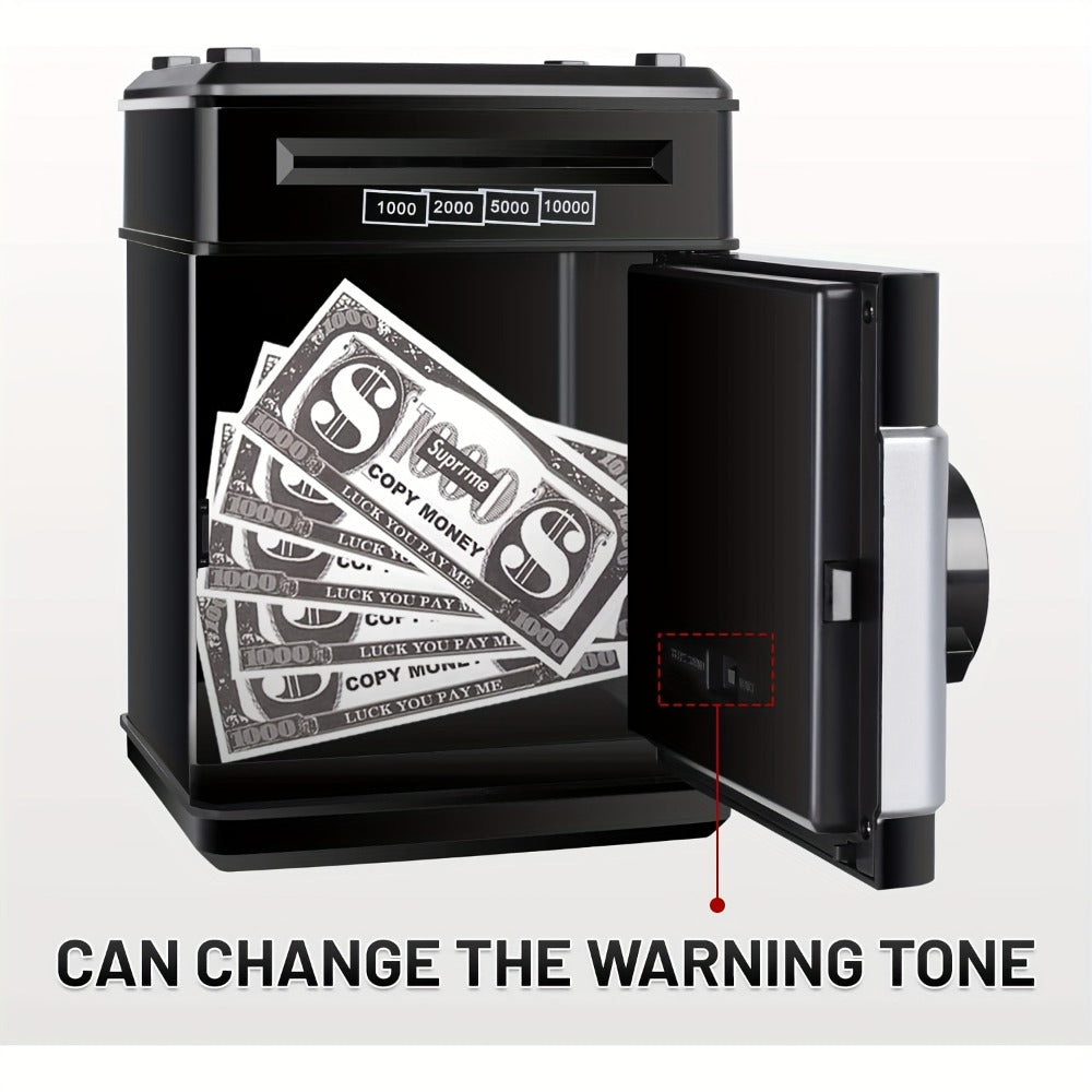 Electronic ATM Piggy Bank for Kids, Digital Coin & Cash Money Bank with Password Lock, Holds 600 Coins or 100 Bills