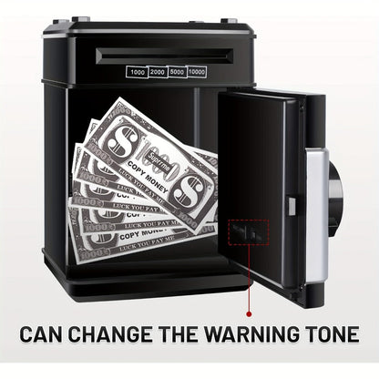 Electronic ATM Piggy Bank for Kids, Digital Coin & Cash Money Bank with Password Lock, Holds 600 Coins or 100 Bills