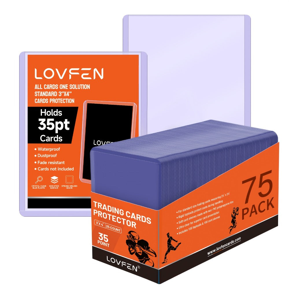 Hard Plastic Top Loaders 3x4 Baseball Card Cases, Trading Card Holders for Sports Cards Football Basketball MTG Pokemon