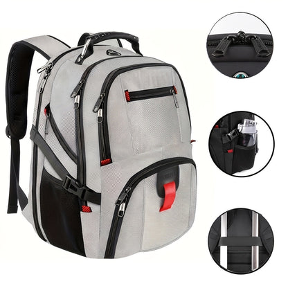 Large Laptop Backpack 50L – Fits 17 Inch Computer, Airline Approved Carry On, 3-Compartment Travel & College Backpack for Men Women | 8