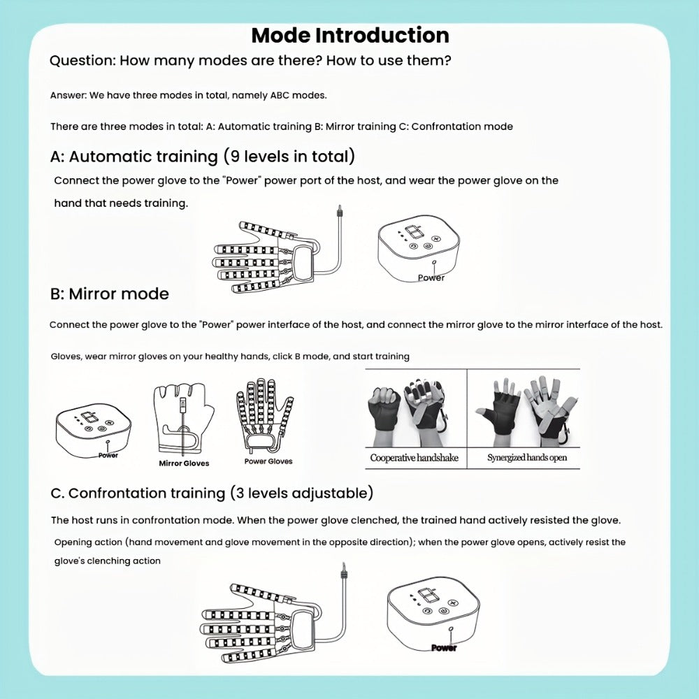 Rehabilitation Robot Gloves for Hand & Finger Training, Air Pressure Finger Exercise Device with LCD Touch Screen