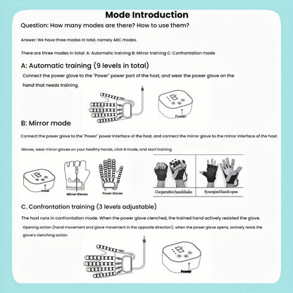 Rehabilitation Robot Gloves for Hand & Finger Training, Air Pressure Finger Exercise Device with LCD Touch Screen