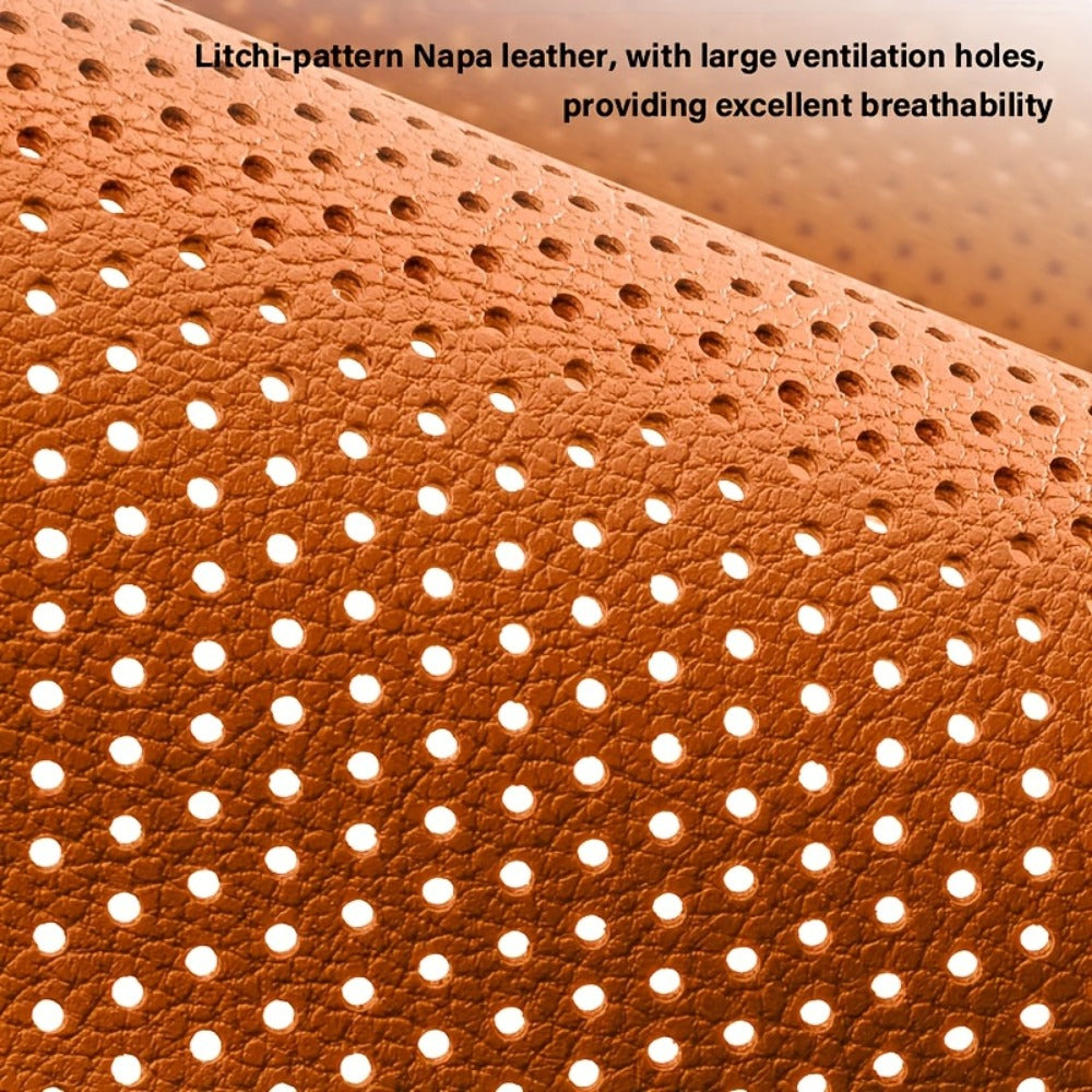 Perforated Car Seat Cushion Single Pad with 45 x 55cm Size and Black, White, Orange or Brown Color Options