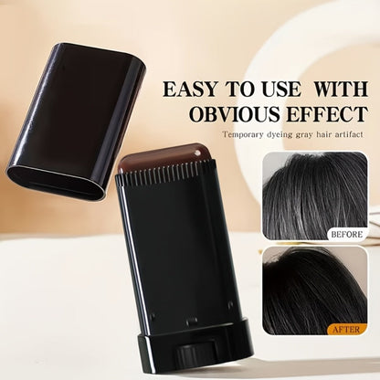 Gray Root Coverage Hair Color Stick with Comb – Waterproof Sweat-Resistant Instant Root Touch Up, Plant-Based Squalane Formula