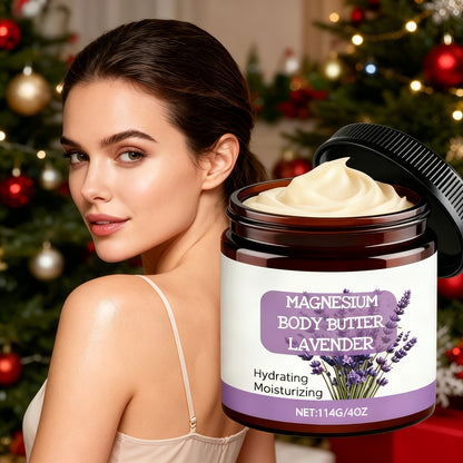 Lavender Magnesium Cream Body Lotion 4oz with Magnesium Chloride Lavender Oil Deep Relaxing Soothing Skin Nourishing for Women Men