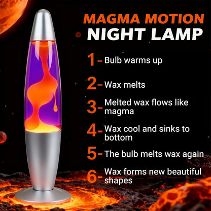 Lava Lamp 16 Inch for Bedroom Living Room Office, Relaxing Liquid Motion Lamp with Purple Water Yellow Wax