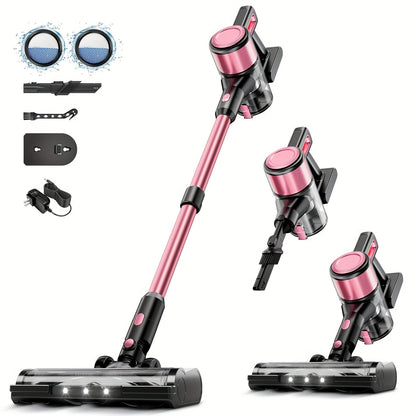 Cordless Stick Vacuum Cleaner 60Kpa 55-Min Runtime - Anti-Tangle Handheld Vacuum for Hardwood for Entryways, Bedrooms and Living Spaces