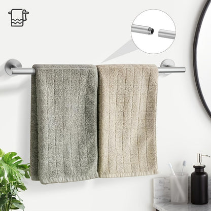 5-Piece Bathroom Hardware Set SUS304 Stainless Steel 24" Towel Bar Towel Ring Toilet Paper Holder Robe Hooks Black Silver Gold