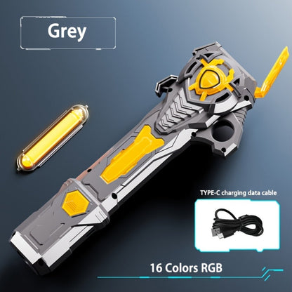 RGB Light-Up Saber Toy 16 Colors Rechargeable Light Sword with Gravity Sensor & Sound Effects