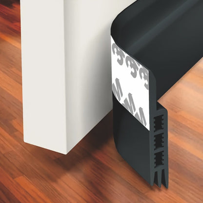 Door Draft Stopper Silicone Under Door Sweep Weather Stripping 39 Inch Strong Adhesive 3-Layer Sound Insulation Noise Blocker Energy Saving