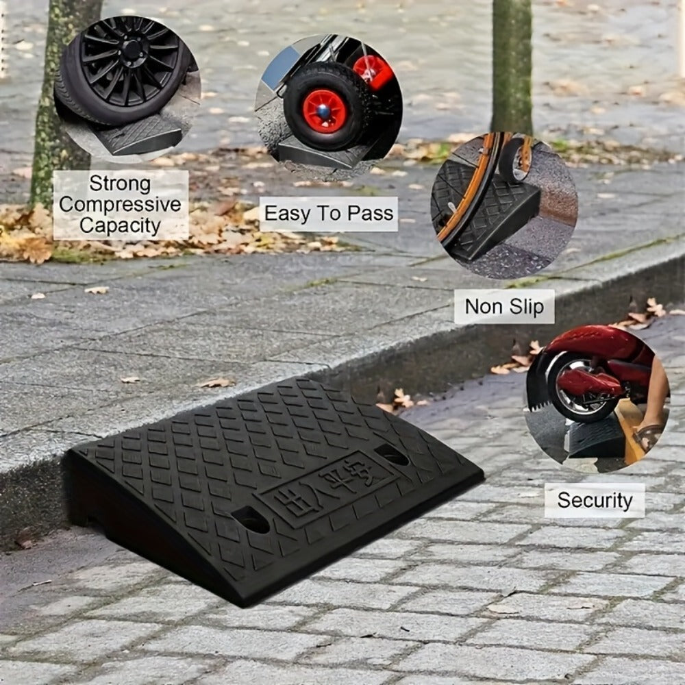 Curb Ramp Plastic Portable for Car SUV Motorcycle Bike Wheelchair Scooter Driveway Sidewalk for Entryways, Bedrooms and Living Spaces