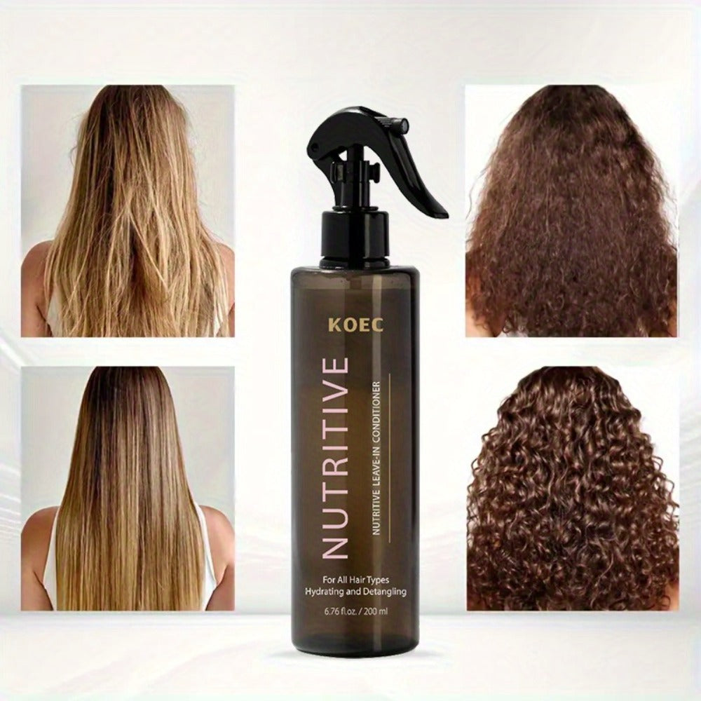 Keratin Biotin Leave-In Conditioner 6.76oz, Anti-Frizz Detangler with Argan Oil & Plant Extracts