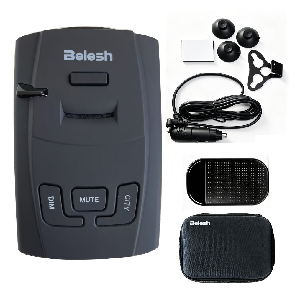 Radar Detector for Cars – S360 360° Long Range X/K/KA Band & Laser Detection with Voice Alerts, City Highway Mode