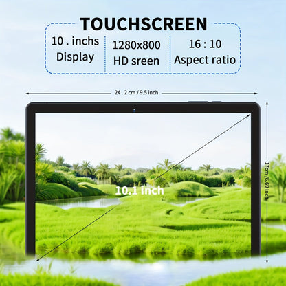 Android Tablet 10.1-Inch with Android 13, 4GB Total RAM, 64GB Internal Storage and WiFi-Only Design