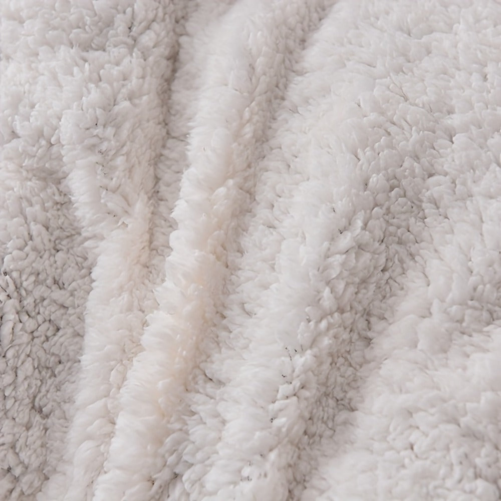 Reversible Milk Velvet Comforter Soft Quilted Blanket 100% Polyester Plush Fleece Bedding All Season Machine Washable for Home Hotel Queen