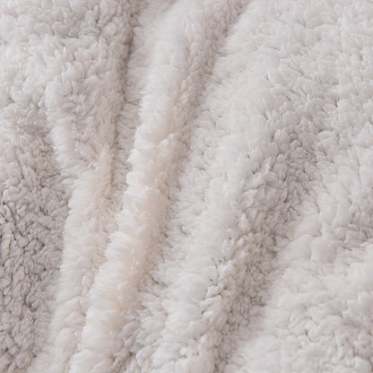 Reversible Milk Velvet Comforter Soft Quilted Blanket 100% Polyester Plush Fleece Bedding All Season Machine Washable for Home Hotel Queen