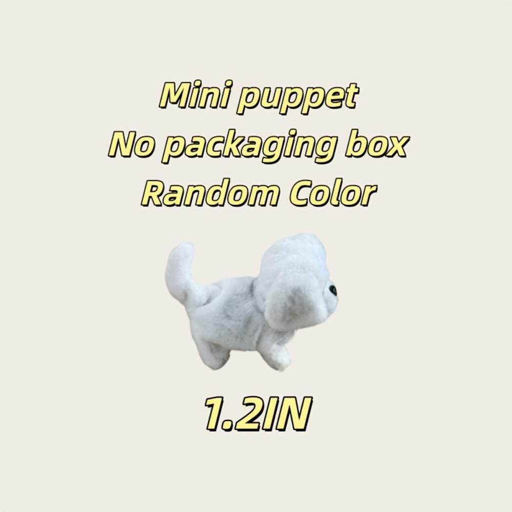 Simulation Puppy Robot Electric Interactive Dog Toy, Auto Walking, Barking & Tail Wagging, Plush Biomimetic Pet with Dog Bone Accessory