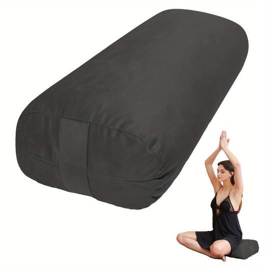 Yoga Bolster Pillow for Restorative Yoga & Meditation - Memory Foam Support Pillow with Removable Velvet Cover