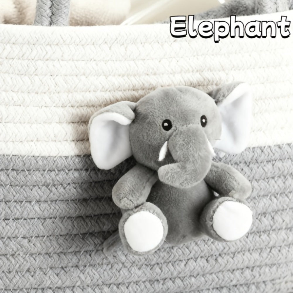 Cute Animal Woven Storage Basket, Decorative Desktop Organizer for Remote Controls, Toys, Stationery & Small Items