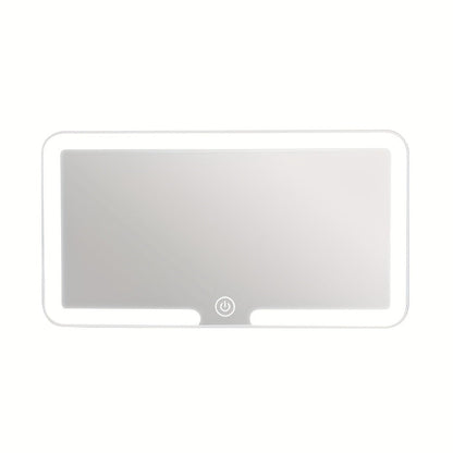 Car Sun Visor Makeup Mirror with LED Lights USB Powered – 3 Color Light Modes, Lighted Visor Mirror for Cars Trucks SUVs