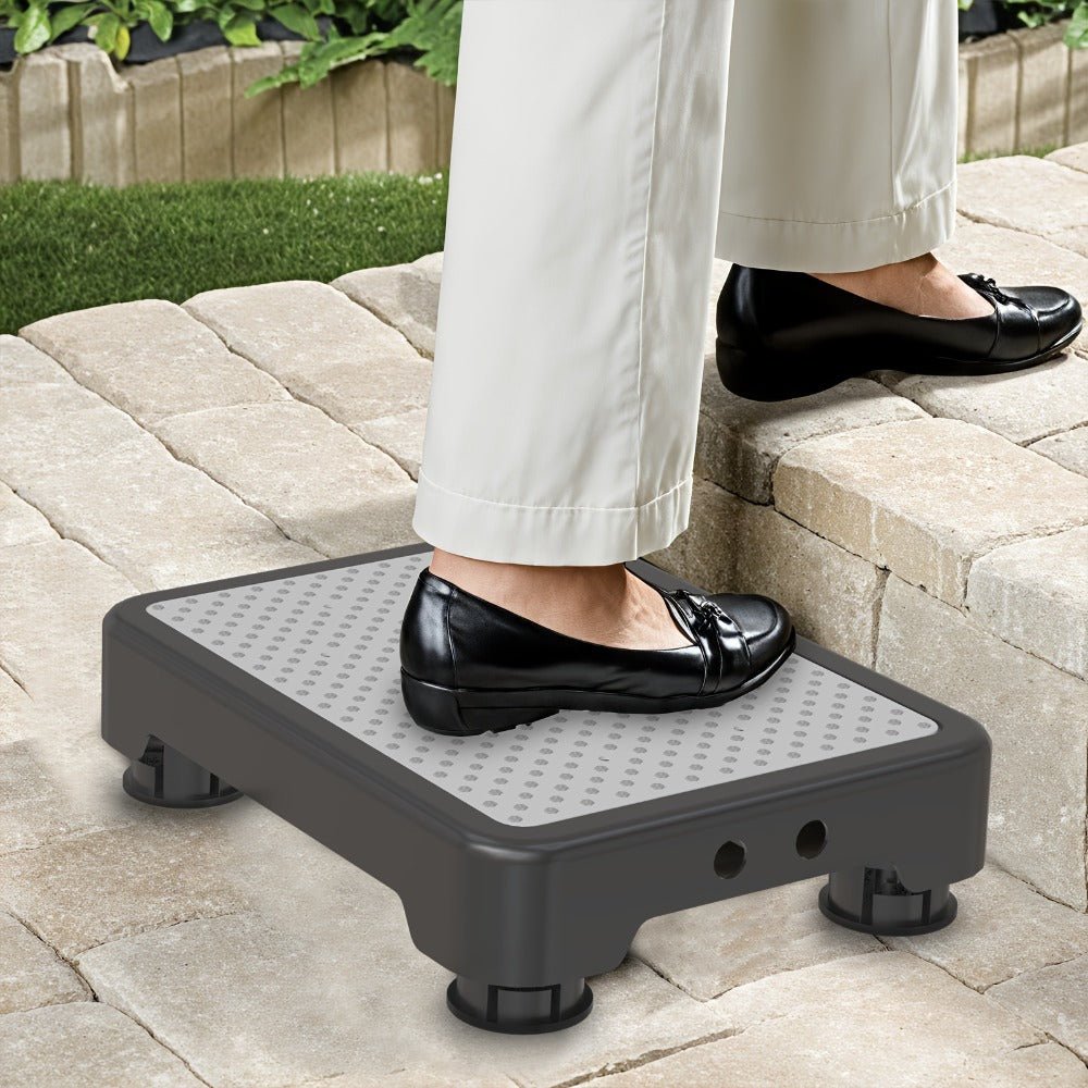 Adjustable One-Step Platform Stool, 17.3 x 13 x 4.1 Inches with Textured Top and Four Color Options