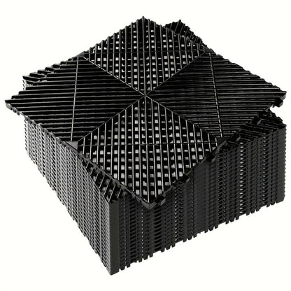 Interlocking Garage Floor Tiles 20-Pack – 16"x16" Drainage Floor Mat, Non-Slip PP Tiles for Garage, Car Wash