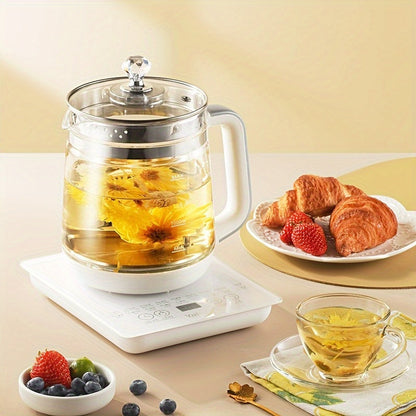 Multifunctional Electric Kettle 1.8L – Thick Glass Health Kettle with 18 Smart Functions, Boil Water, Make Coffee