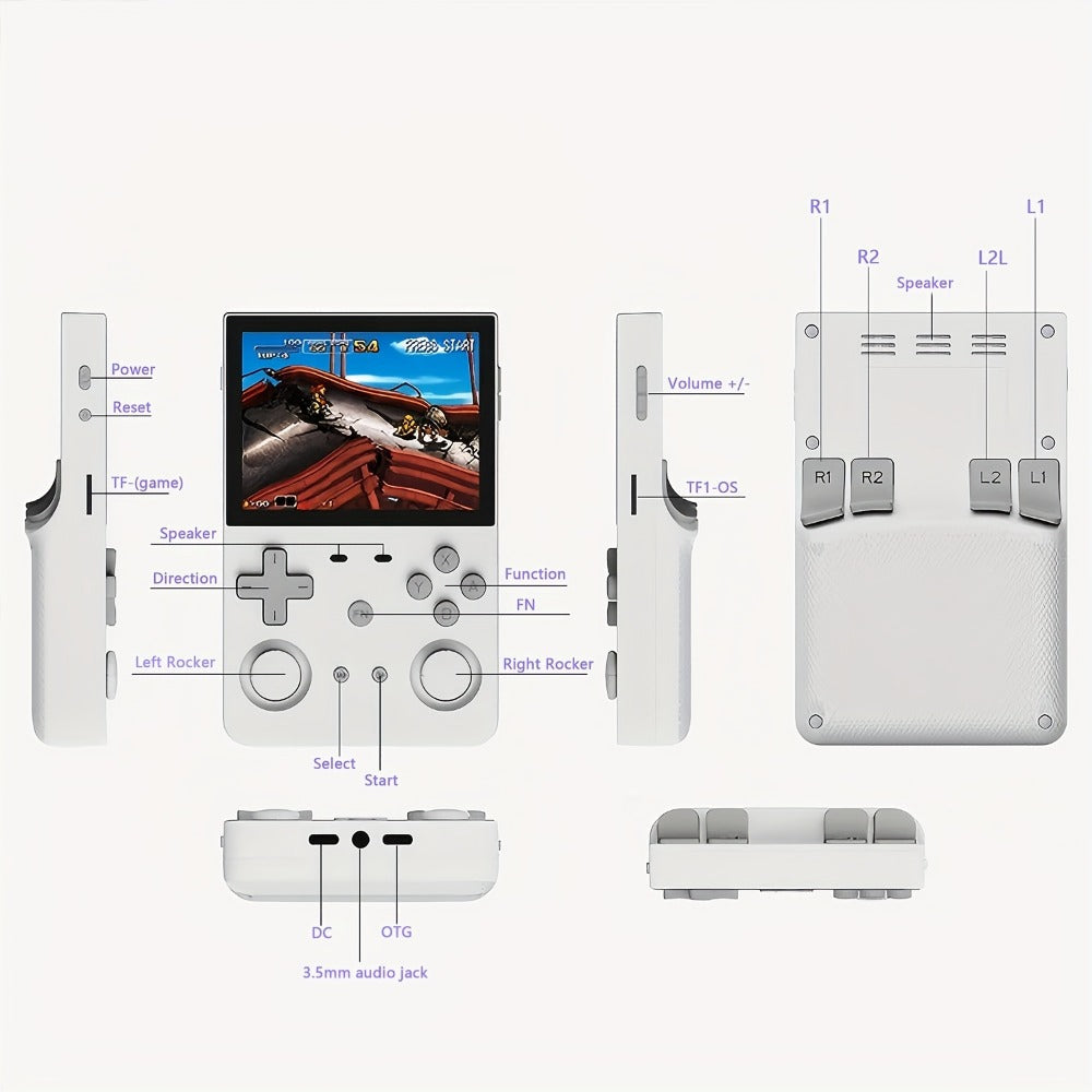 Handheld Game Console L35 with 3.5-Inch IPS HD Display, Open- Linux & 64GB/128GB Storage Options