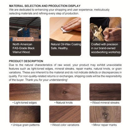Mechanical Kitchen Timer with Loud Alarm – Black Walnut Wood Cooking Timer, 100% Battery-Free Desktop Timer for Cooking