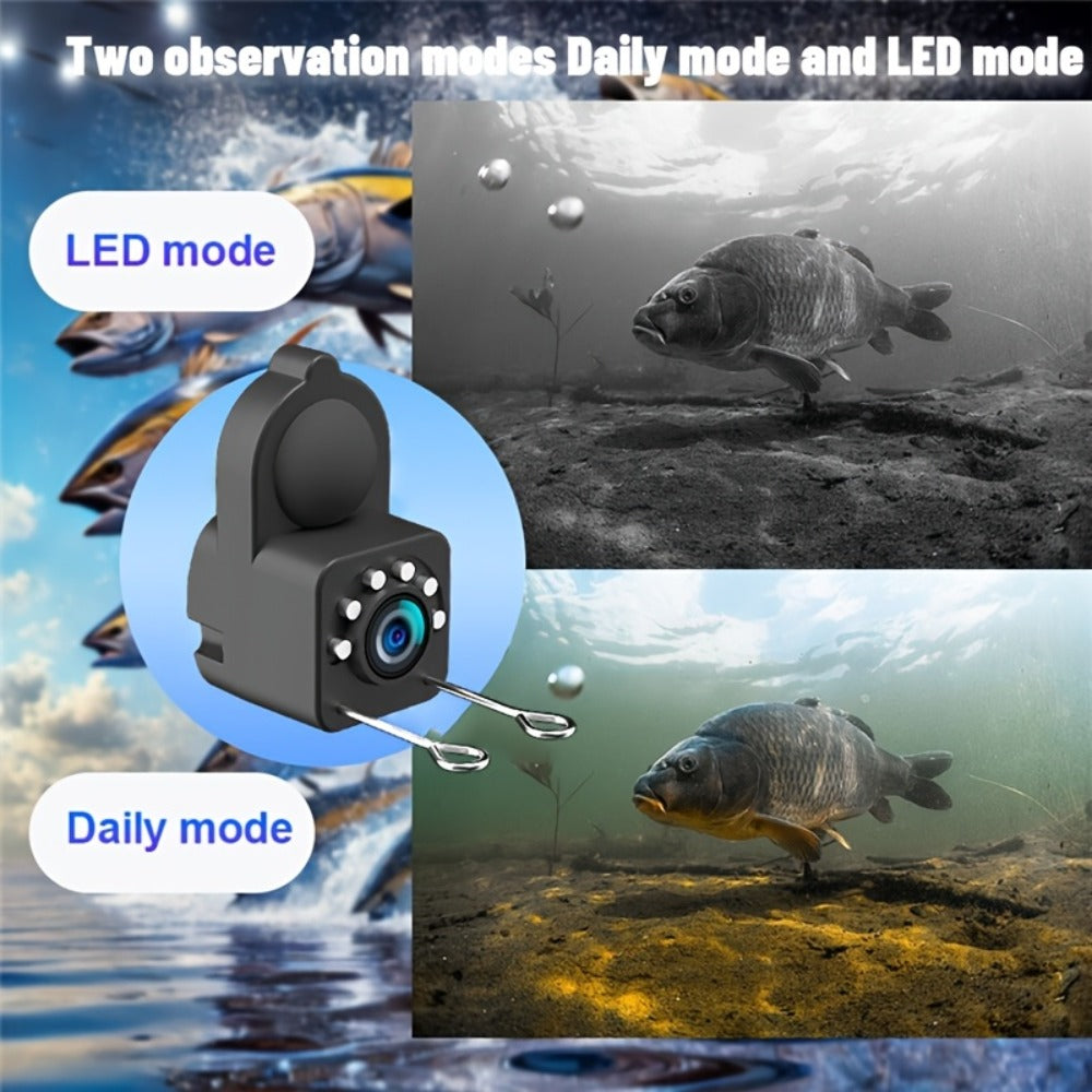 Underwater Fishing Camera 4.3-Inch HD Display with Night Vision & Triple Light Shielding, Portable Fish Finder with Bait Monitor
