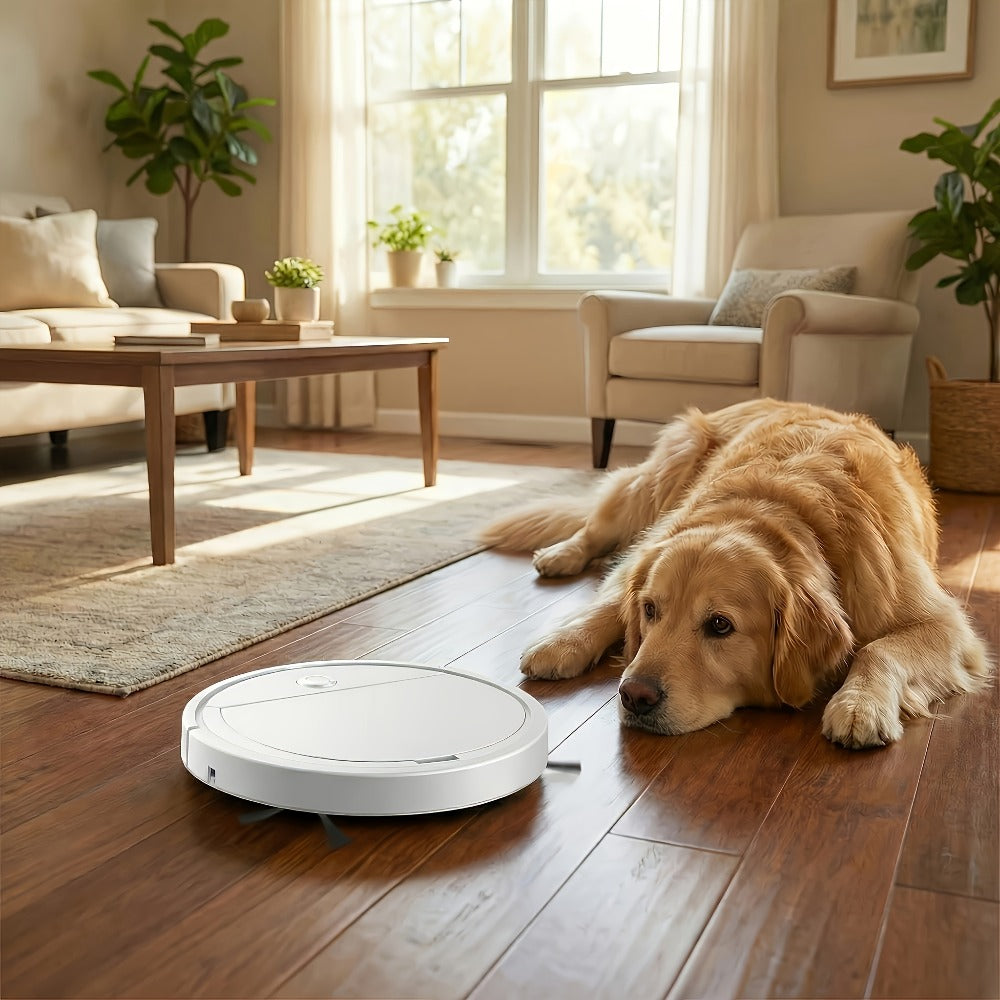 Robot Vacuum Cleaner 3-in-1, 2000Pa Powerful Suction, 150-Min Runtime, Auto Floor Cleaning for Pet Hair