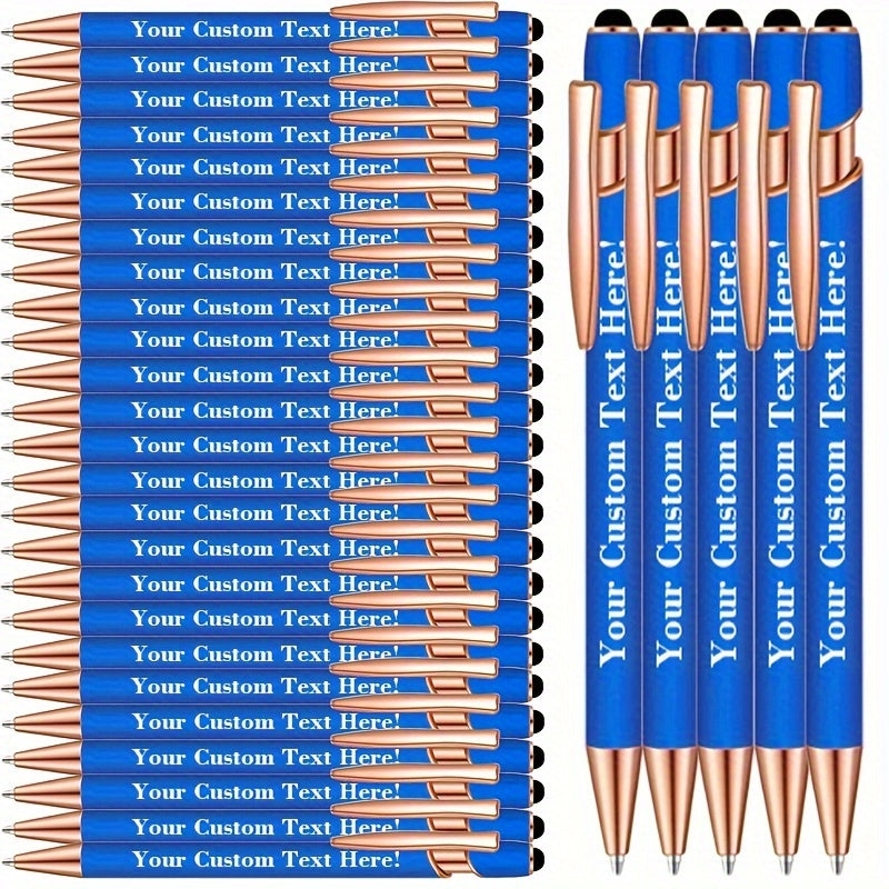 Ballpoint Stylus Pens 30 Pack – 2-in-1 Touchscreen Stylus & Ballpoint Pen with Comfortable Grip, Personalized Engraving