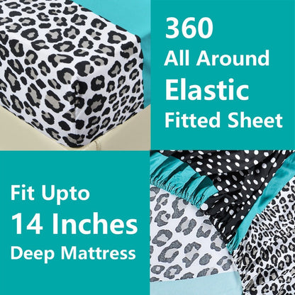 Bed Sheet Set Patchwork Microfiber in 4- or 6-Piece Configuration with 14-Inch Pocket and Three Colors