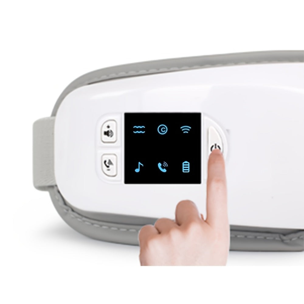 Eye Massager with Heat - 4D Intelligent Portable Eye Mask Massager with Pneumatic Compression, Vibration