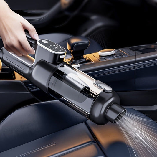 Car Vacuum Cleaner with 13KPa Suction, USB Rechargeable Cordless Body and Multi-Nozzle Accessory Set