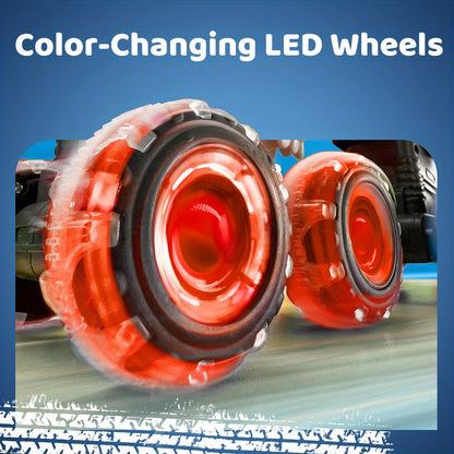 Monster Truck Toys for Toddlers 3-Pack LED Light Up Wheels Press & Go Animal Trucks Shark Bull Dinosaur