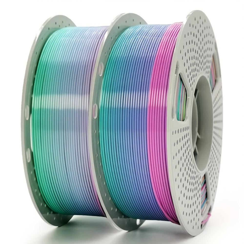 3D Printer Filament Gryddle Rainbow PLA 1.75mm 0.55lb Spool with Crystal, Jelly or Matte Color-Shift Finish
