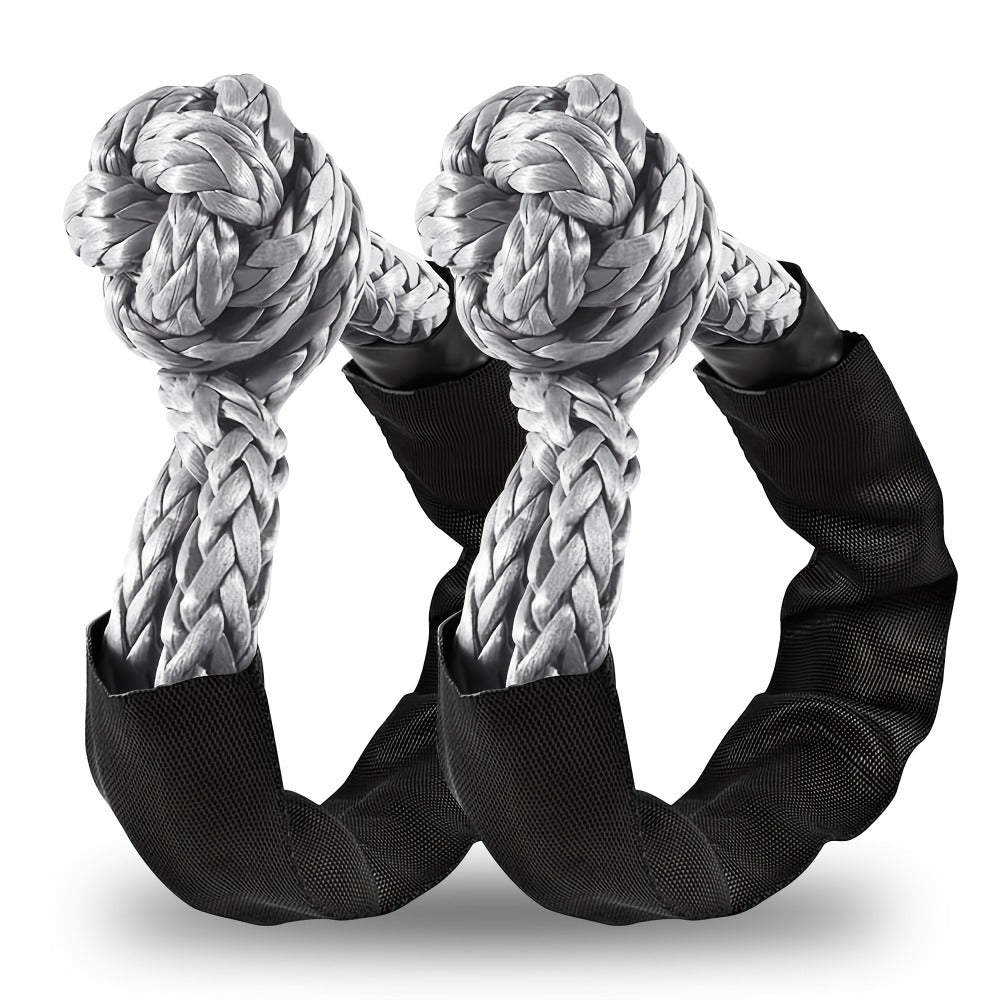 Soft Shackle 41, 000 lb Breaking Strength Synthetic UHMWPE Recovery Rope with Protective Sleeve – Heavy Duty Tow Shackle for Off-Road Truck
