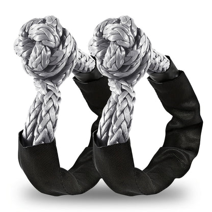 Soft Shackle 41, 000 lb Breaking Strength Synthetic UHMWPE Recovery Rope with Protective Sleeve – Heavy Duty Tow Shackle for Off-Road Truck