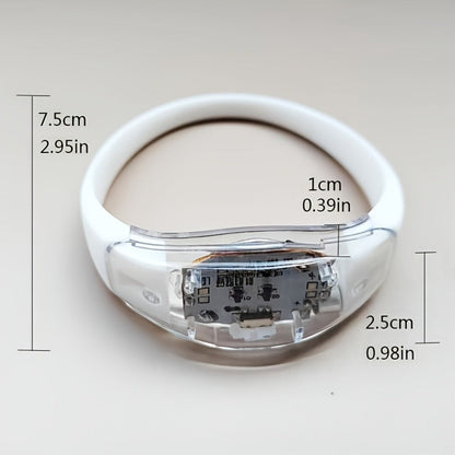 Sound Activated Light Up Bracelets Bulk 20/50 Pcs Glow Wristbands Voice Controlled Flashing LED Bracelet for a Home Lash Beauty Routine