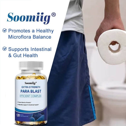 PARA BLAST Gut Cleanse Capsules with Black Walnut Hull, Wormwood & Cranberry for Bath Time, Home Spa and Personal Care