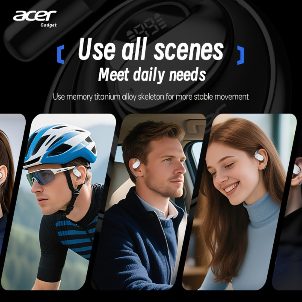 Acer TWS Wireless Earbuds Hook Design Low Latency Gaming 2025 New for Bedside Audio, Alarms and Room Entertainment