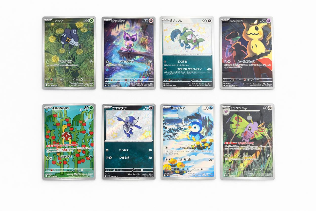 Trading Card Game 20-Card Multi-Language Mystery Pack with Japanese, Chinese and English Mix and Character Artwork