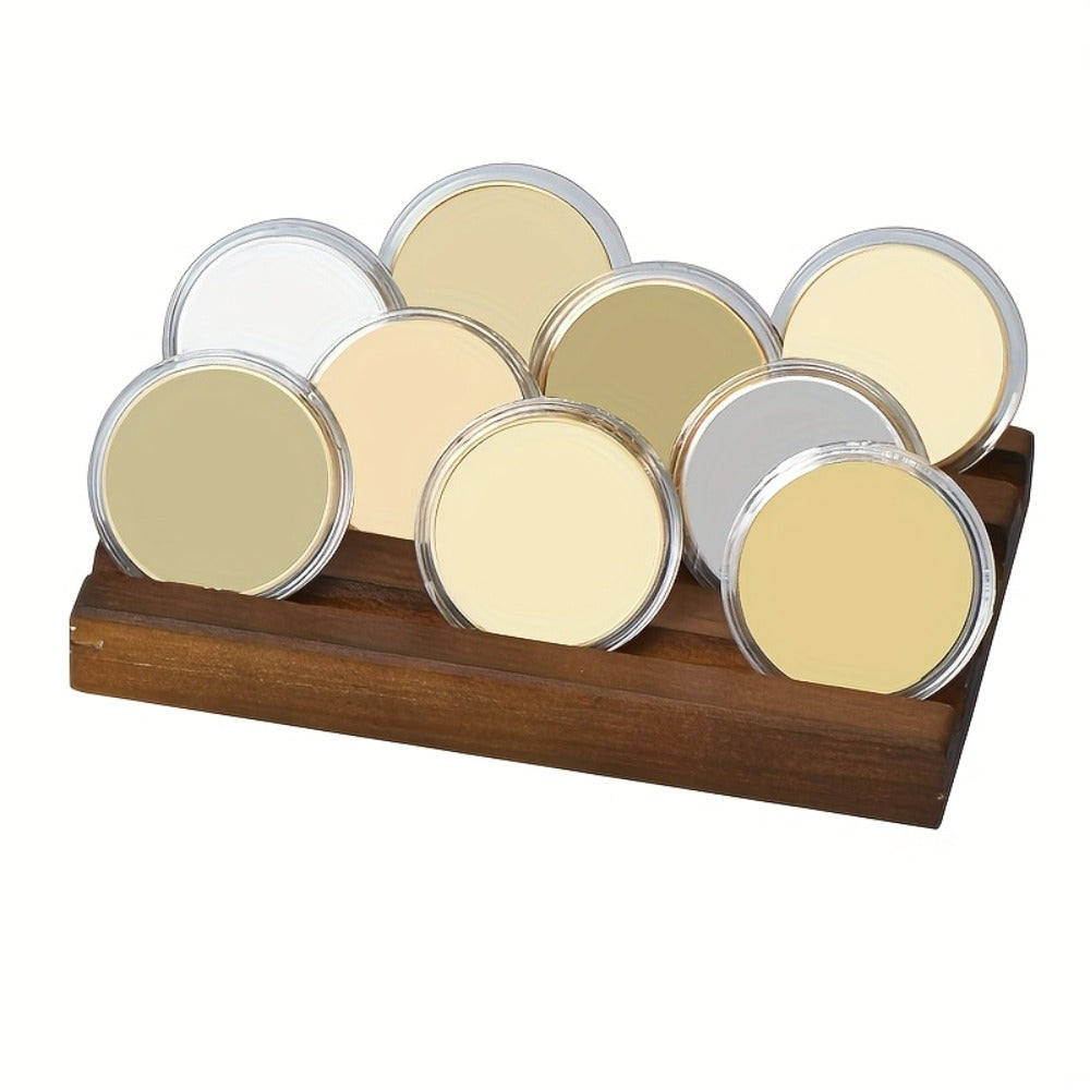 Challenge Coin Display Case 4-Row Solid Wood Rack Holder – Military Coin Stand for Home Office Wall Decor, Commemorative Coin Organizer
