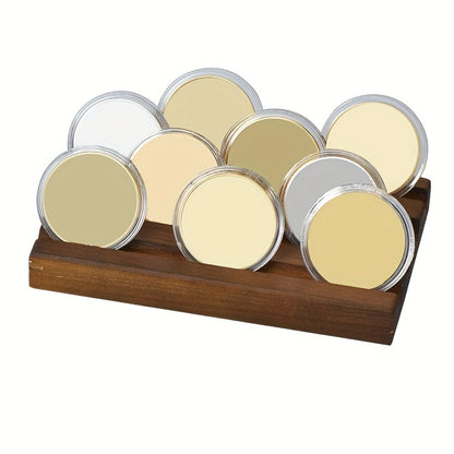 Challenge Coin Display Case 4-Row Solid Wood Rack Holder – Military Coin Stand for Home Office Wall Decor, Commemorative Coin Organizer