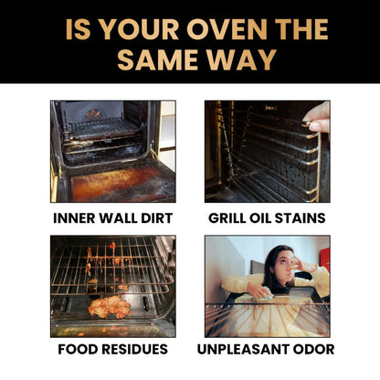 Oven Cleaner Foam Spray 3-Pack Stove & Grill Degreaser Removes Stubborn Baked-On Grease for Home Cooking, Dining and Outdoor Meals