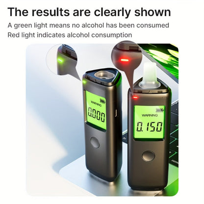 Breathalyzer Alcohol Tester 2-in-1 Rechargeable Dual Mode Blow Activated Digital BAC Tester for Entryways, Bedrooms and Living Spaces